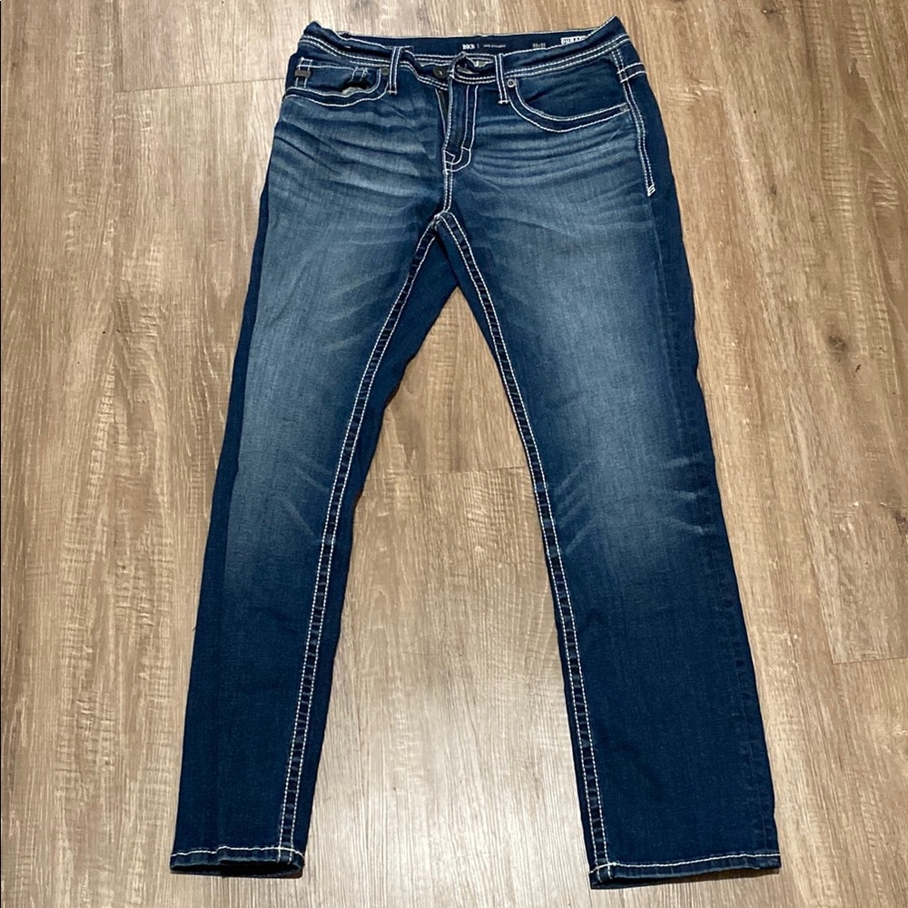 Buckle Blue Straight Jeans Premium Denim